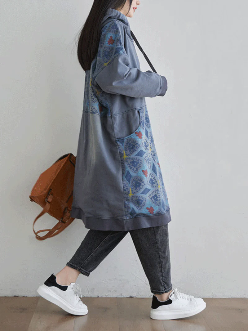 Must Be Love Hooded Sweater Midi Dress - Image 4
