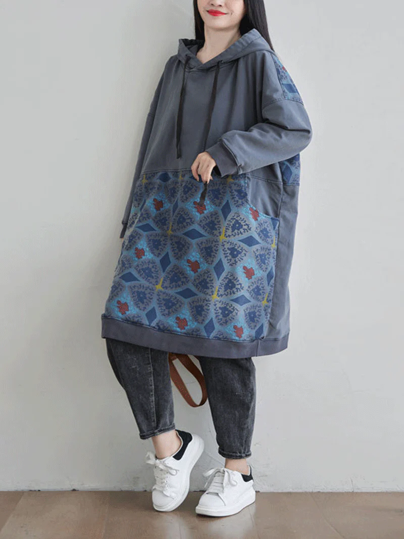 Must Be Love Hooded Sweater Midi Dress - Image 7