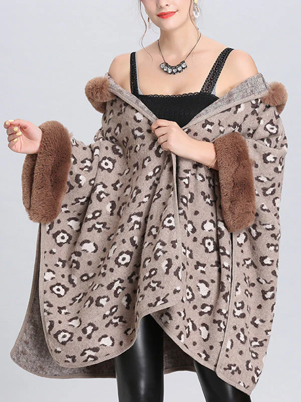 My Favorite Flutter Fluffy Neck Plus Size Cape Cardigan - Image 12