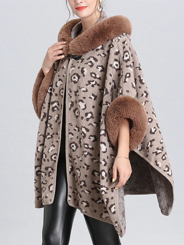 My Favorite Flutter Fluffy Neck Plus Size Cape Cardigan - Image 14