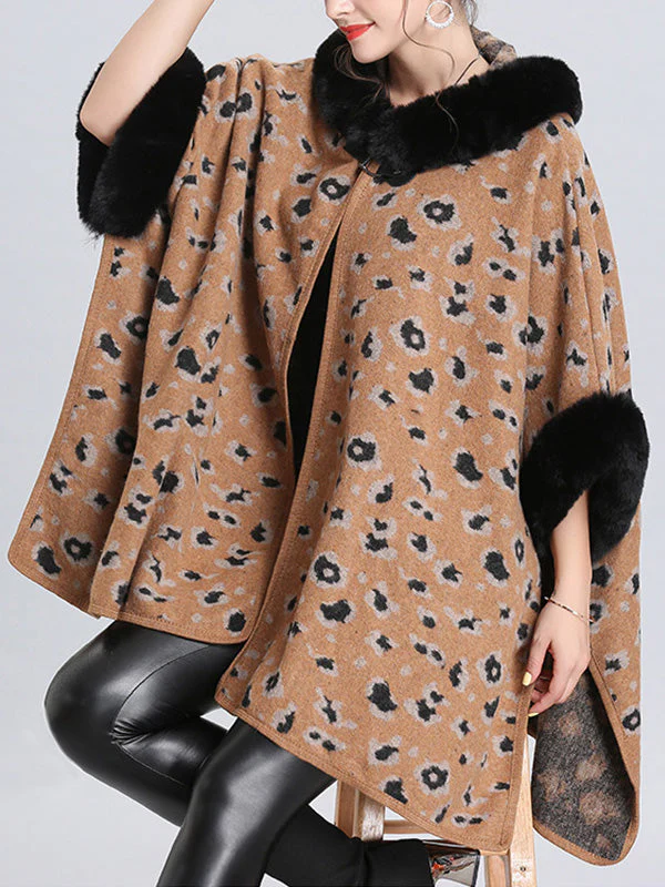 My Favorite Flutter Fluffy Neck Plus Size Cape Cardigan - Image 20