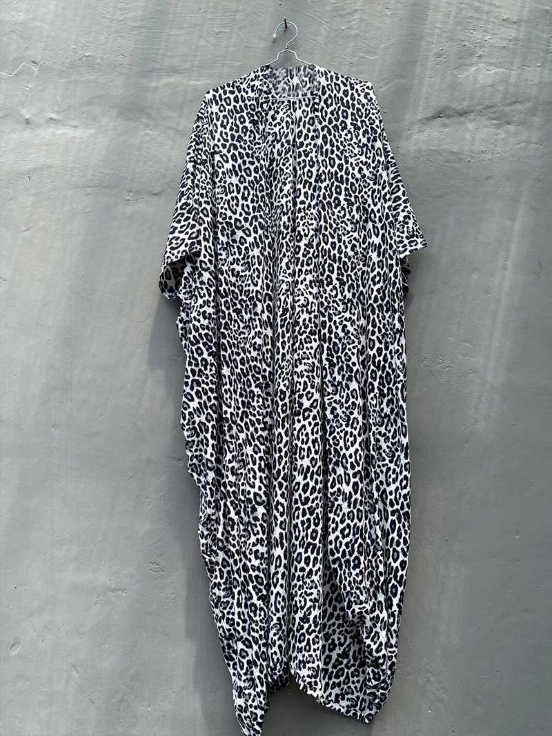 Tie-Dye Print Different Colors Rayon Long Length Gown Kimono Duster Robe - Image 21