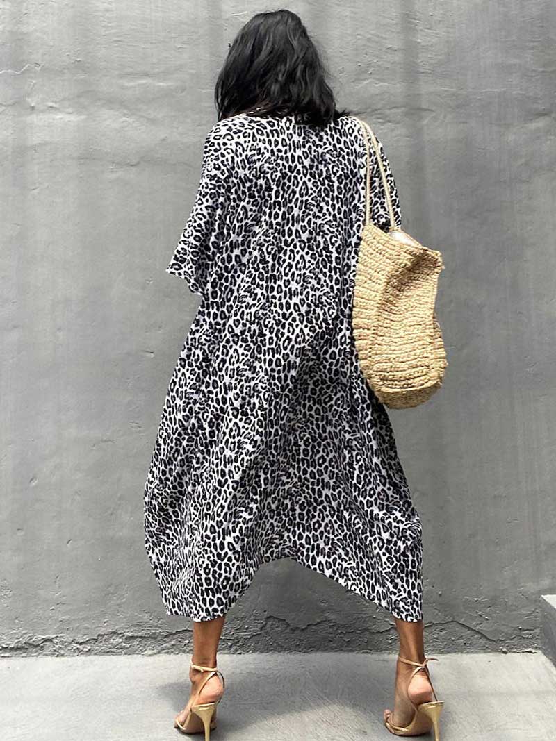 Tie-Dye Print Different Colors Rayon Long Length Gown Kimono Duster Robe - Image 7