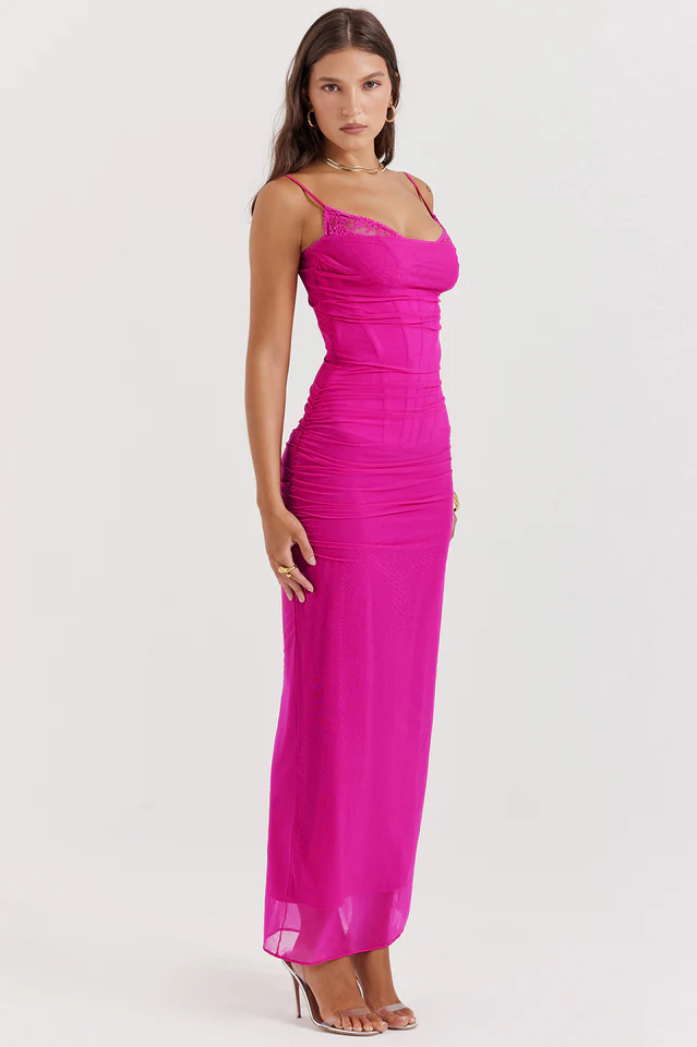 Nalini Fuchsia Maxi Dress - Image 2