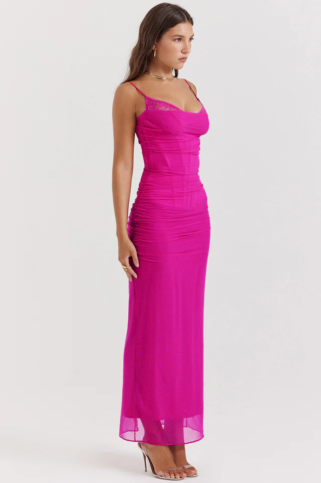 Nalini Fuchsia Maxi Dress - Image 3