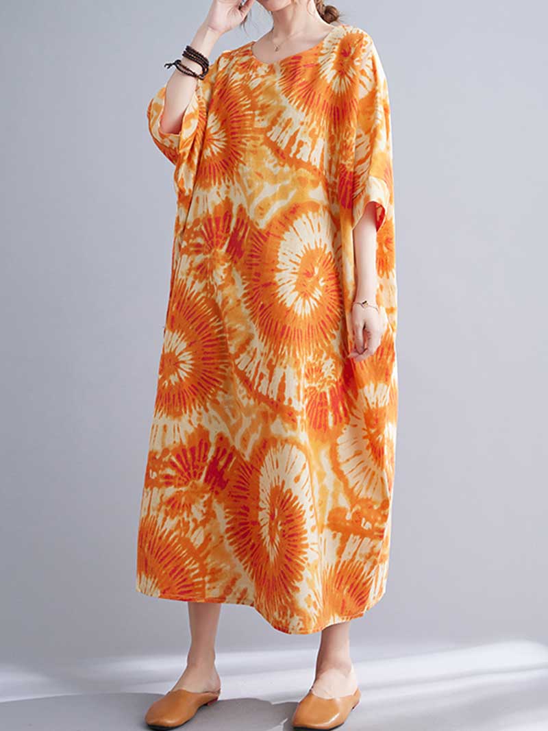 Need Someone Printed Tie-Dye Midi Dress - Image 3