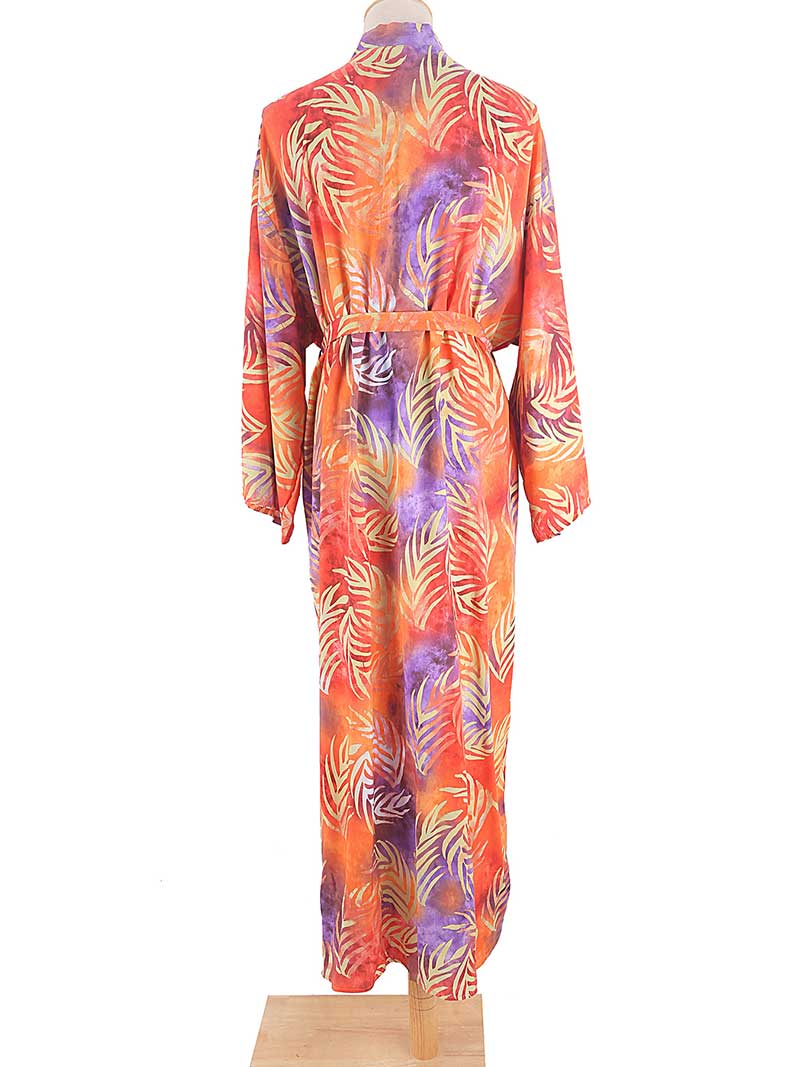 Printed Different Colors Rayon Long Length Gown Kimono Duster Robe - Image 9
