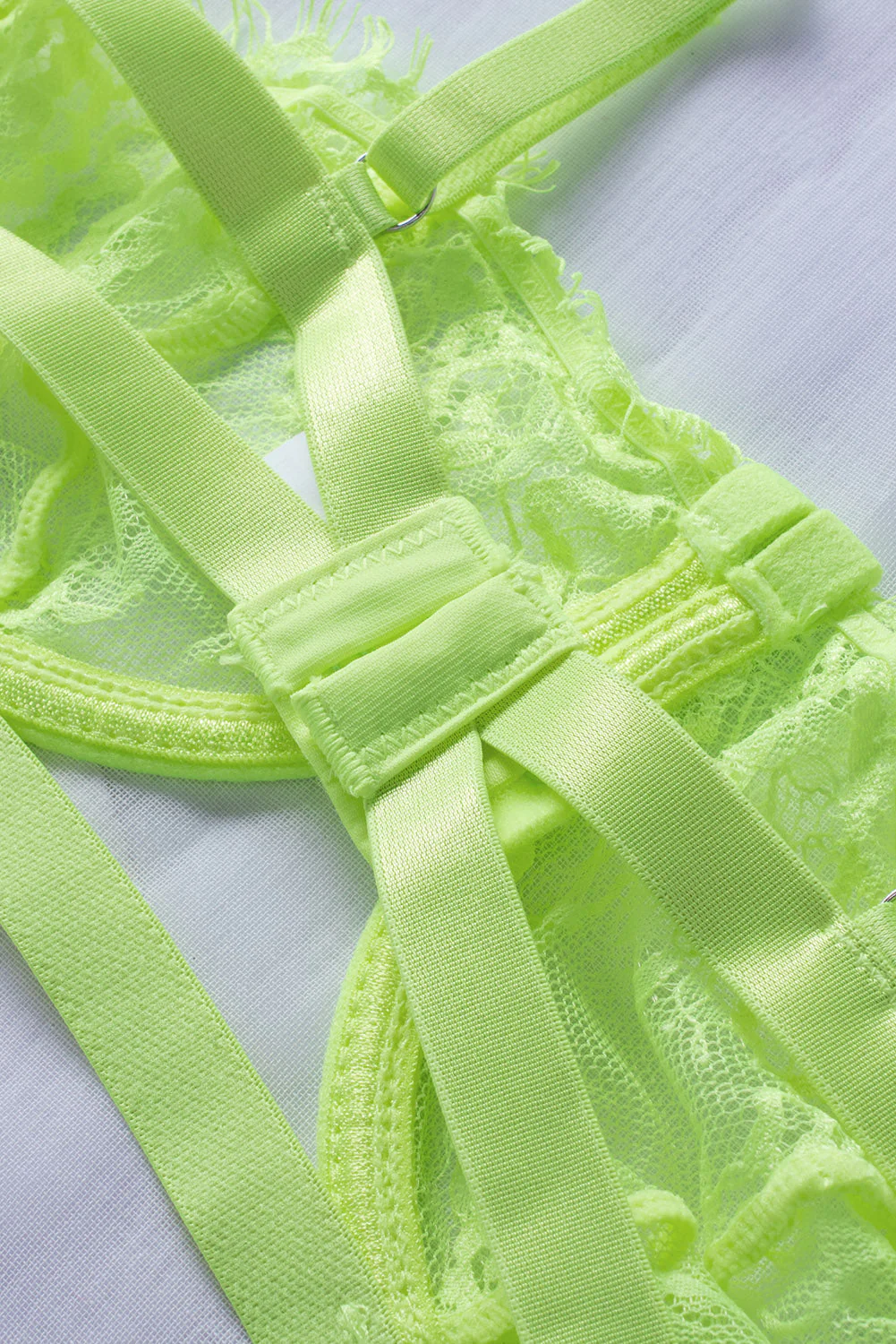 Neon Lace Balconette Bralette Lingerie Set - Image 73