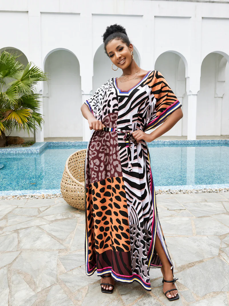 Never Look Back Rayon Loose Kaftan Dress - Image 4