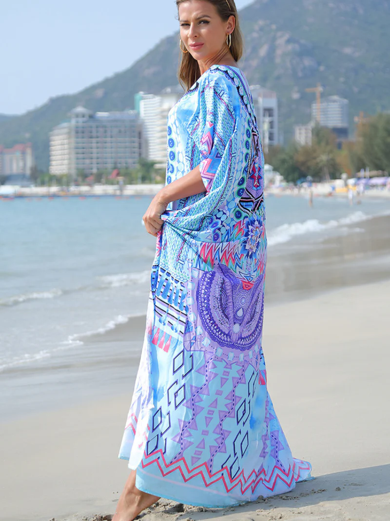 Never Look Back Round Neck Beautiful Kaftan Dress - Image 3