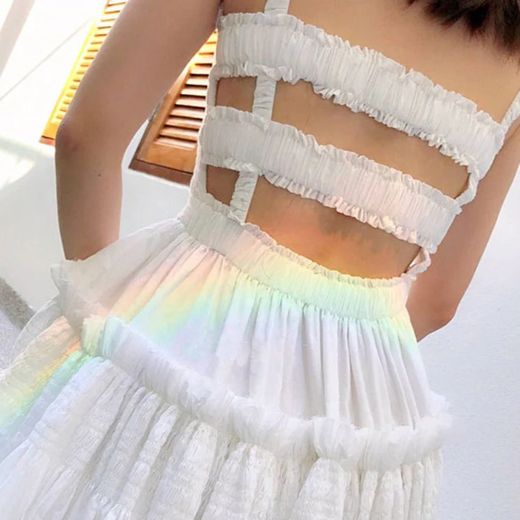 TAKARA Backless STRAPS PUFF MAXI Dress - Image 14