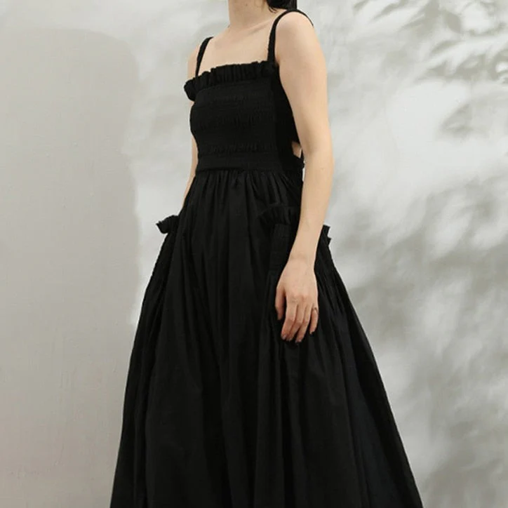 TAKARA Backless STRAPS PUFF MAXI Dress - Image 6