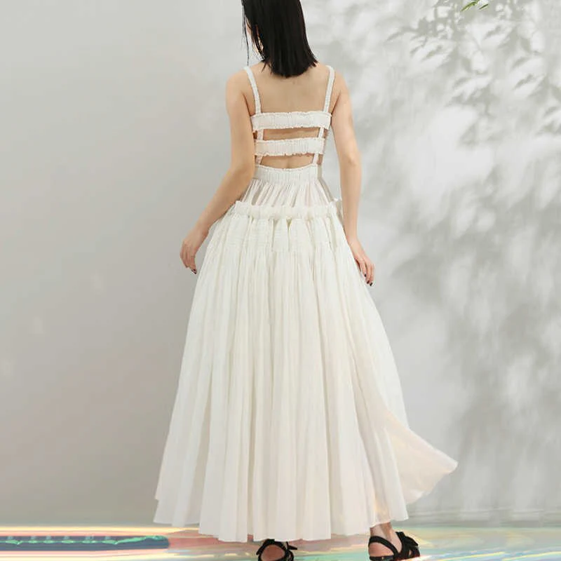 TAKARA Backless STRAPS PUFF MAXI Dress - Image 8