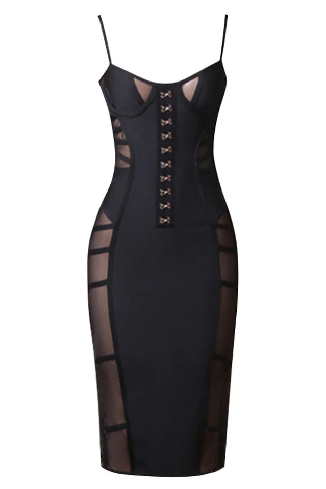 Nira Sweetheart Mesh Midi Dress - Image 14