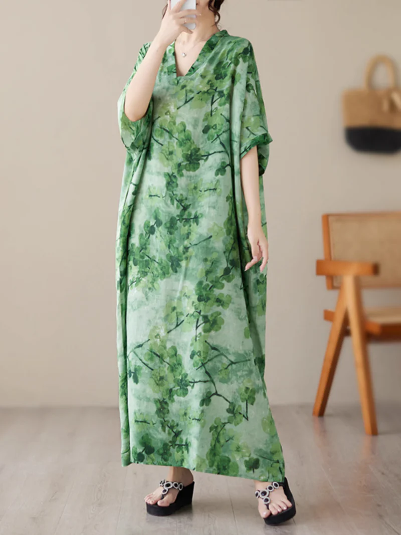Ocean Oasis Cool Loose Kaftan Dress - Image 2