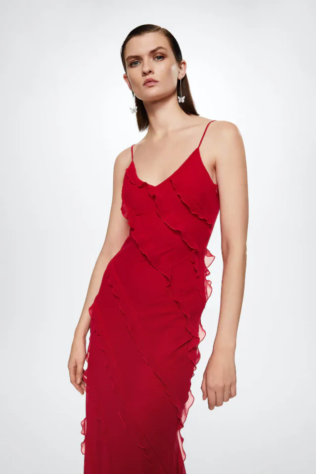 Ocean Waves Tiered Ruffle Maxi Dress - Image 9