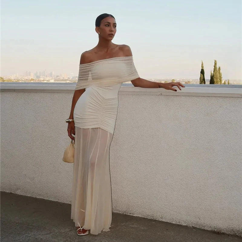 OFF SHOULDER Backless MAXI Dress - Image 17
