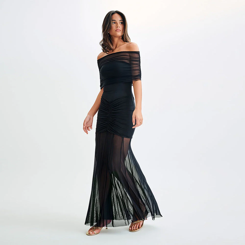 OFF SHOULDER Backless MAXI Dress - Image 9