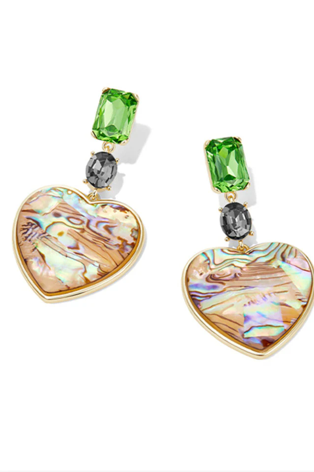 Oil Printing Heart Pendent Earrings - Image 5