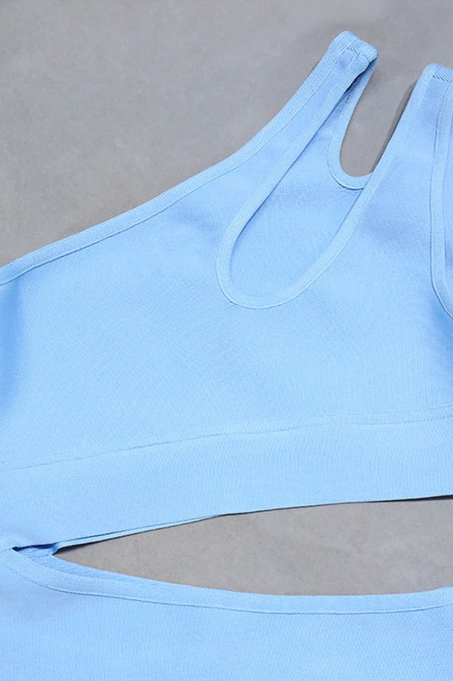 One Shoulder Cut Out Midi Dress - Image 9