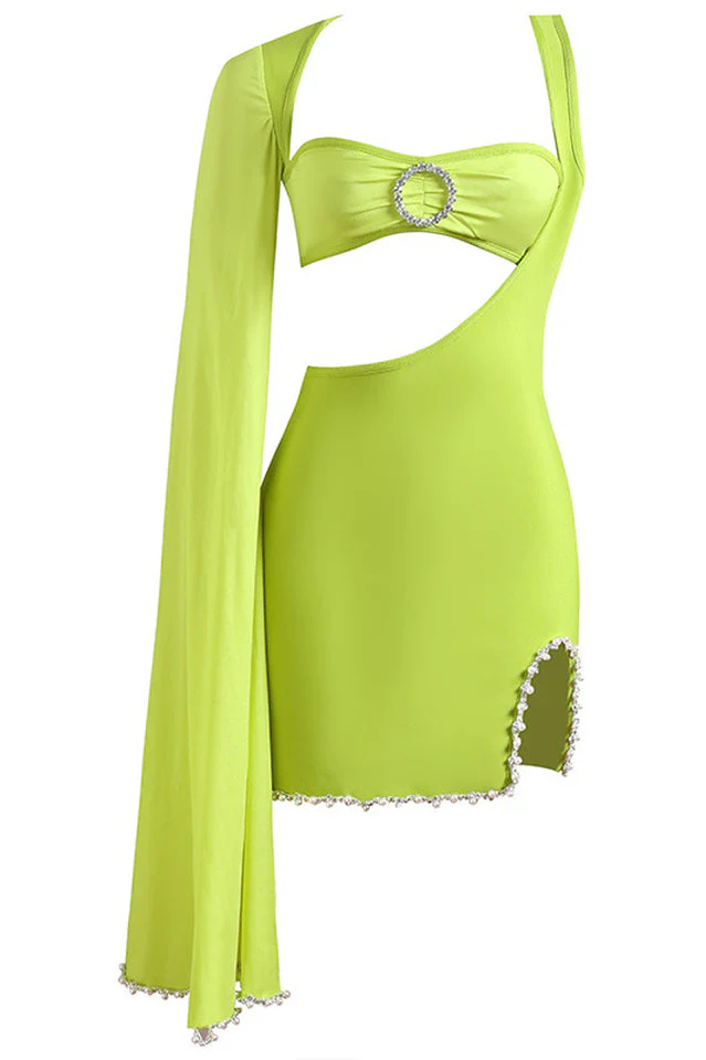 One Shoulder Cut Out Mini Dress - Image 5