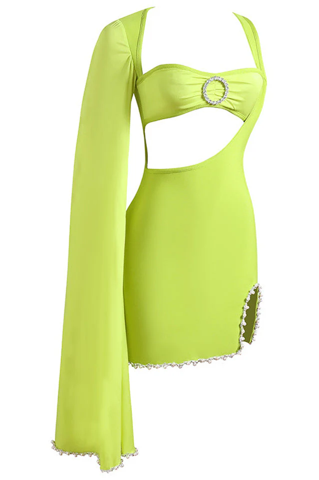 One Shoulder Cut Out Mini Dress - Image 6