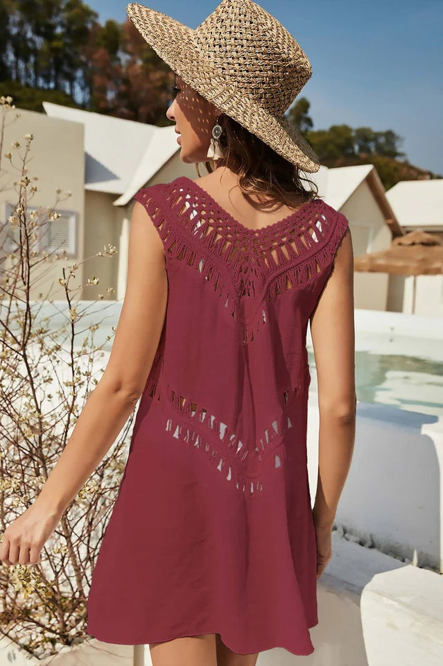 Openwork Sleeveless Cover-Up Dress - Image 17