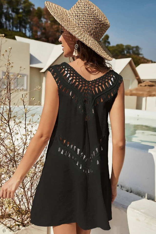 Openwork Sleeveless Cover-Up Dress - Image 8