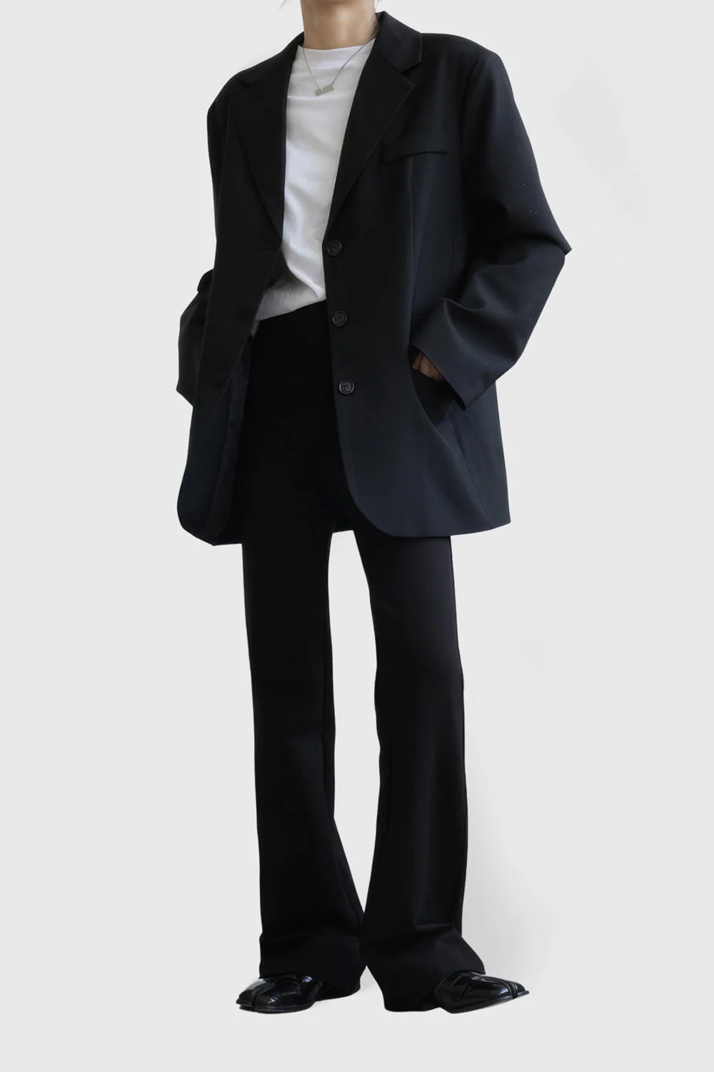 Oversized Blazer - Black - Image 3