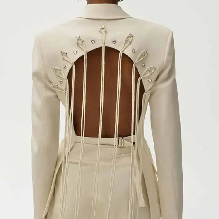 Backless Blazer with Laces - Image 2