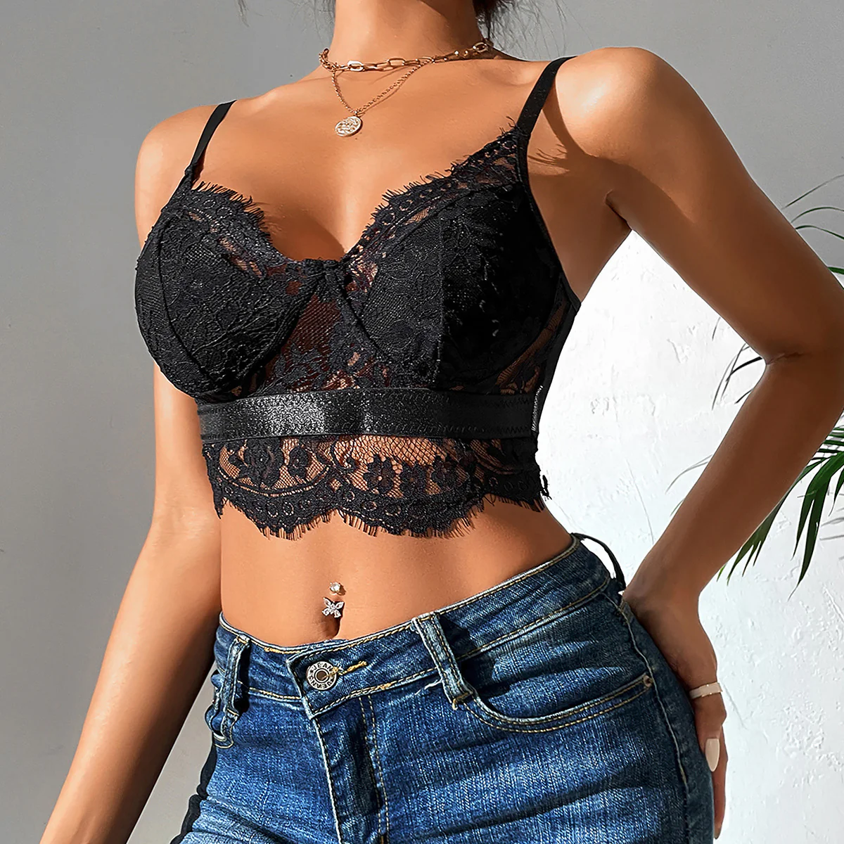 Patterned Lace Bralette - Image 6