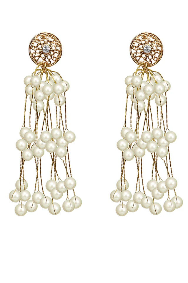 Pearl Pendant Drop Earrings - Image 10