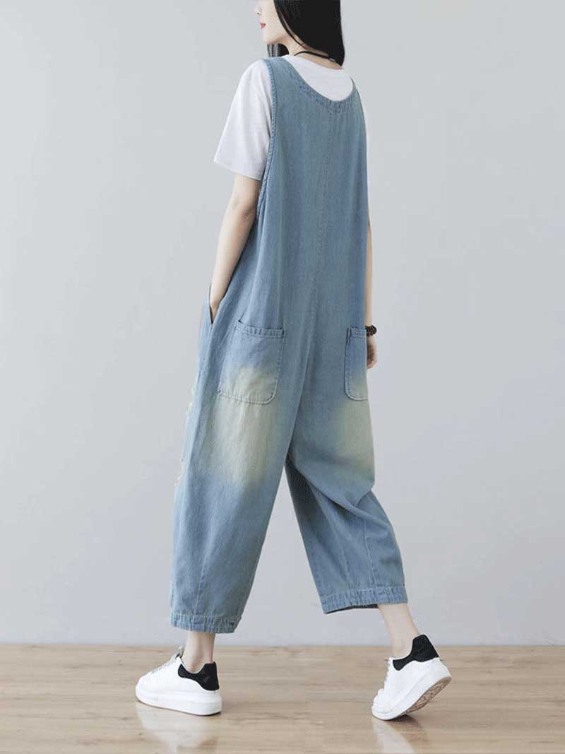 People Look At You Denim Overall Dungarees - Image 2