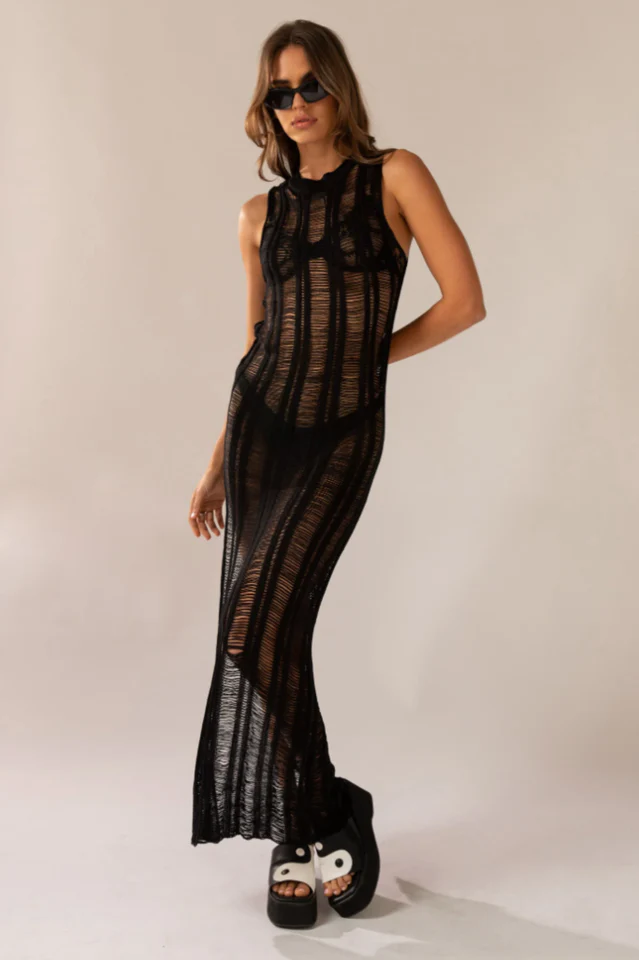 Perri Ladder Knit Maxi Dress - Image 6