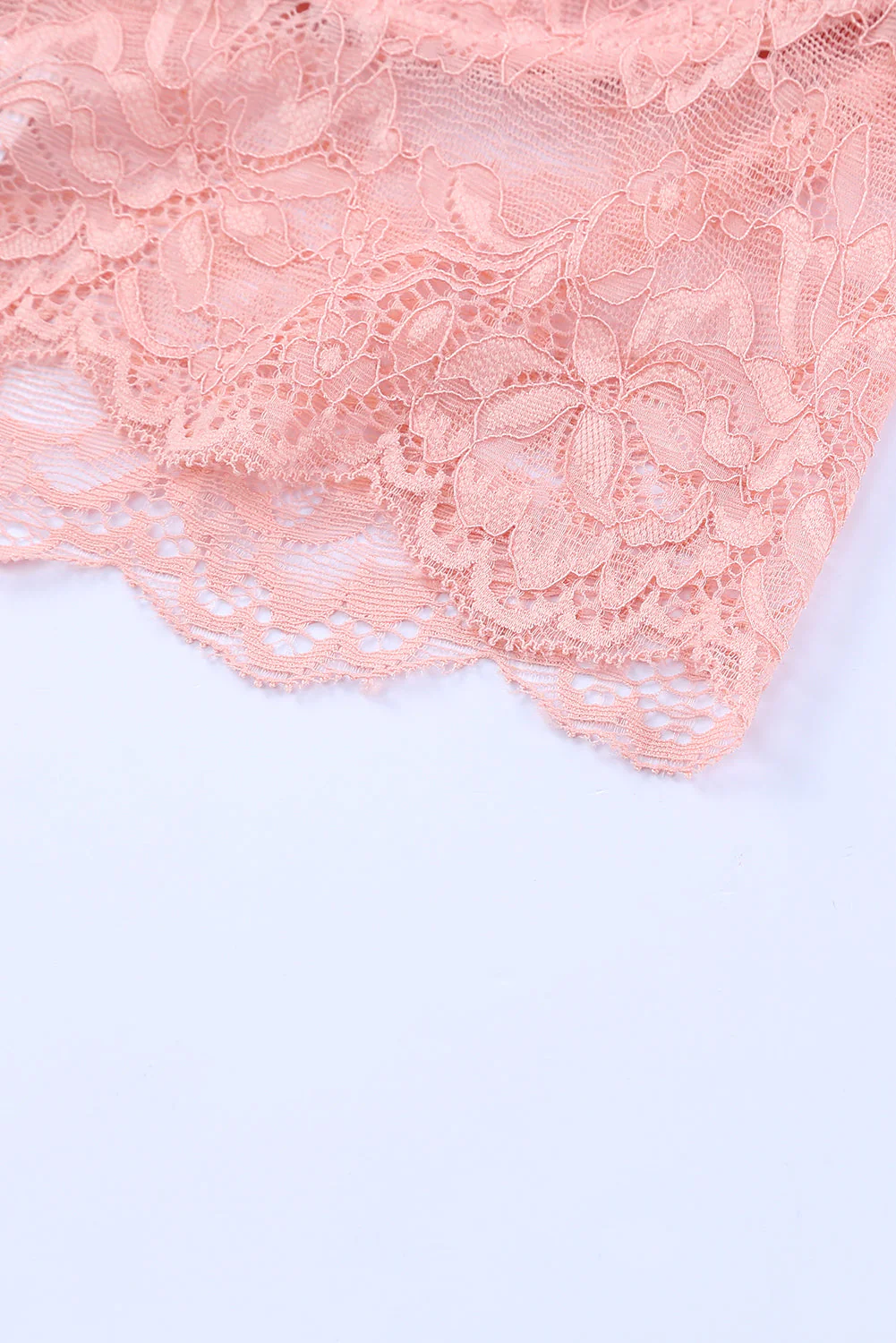 Pink 2Pcs Cutout Lace Bustier Lingerie Set - Image 11