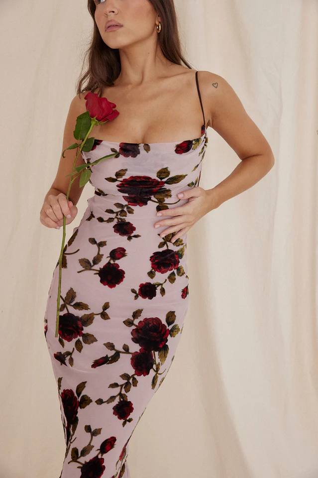Pink Devoured Craft Long Dress - Image 9