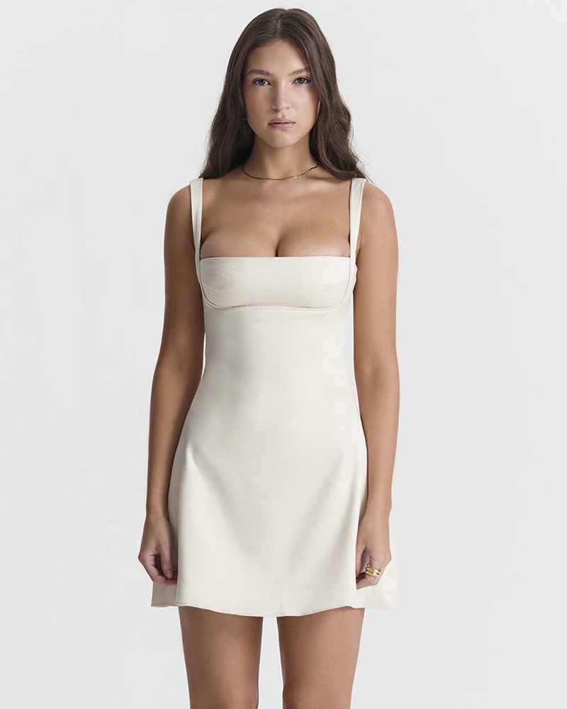 Pink Quartz Mini Dress - White - Image 3