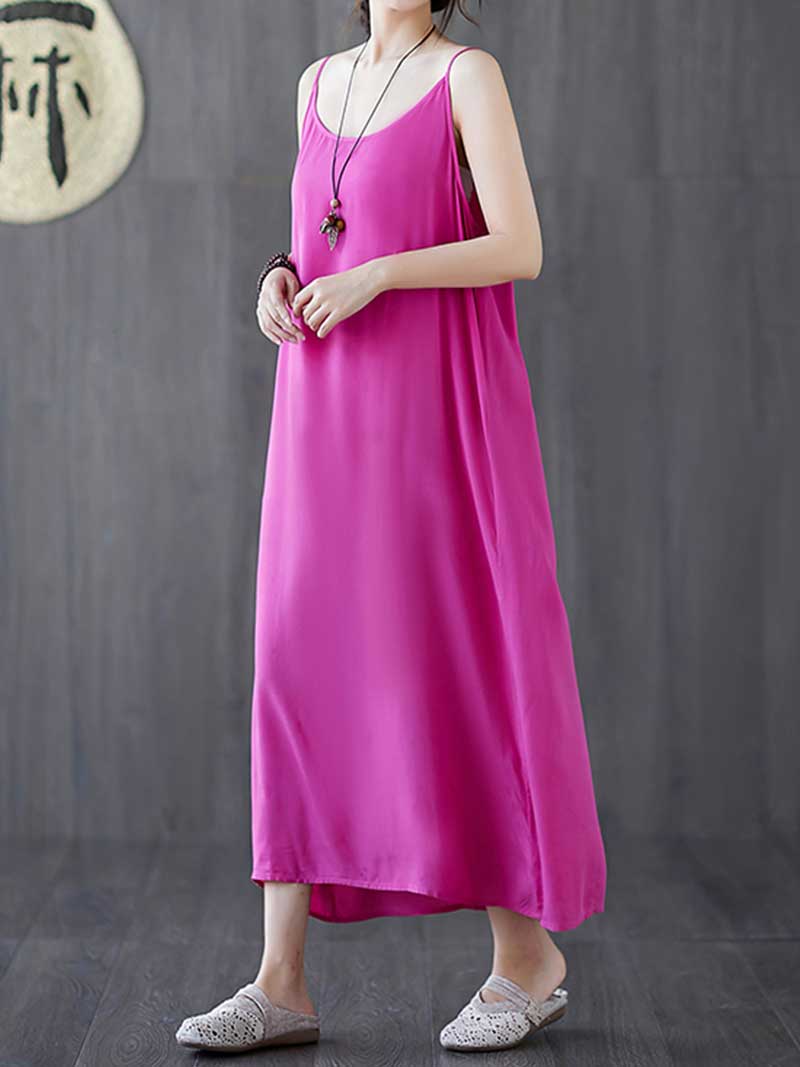 Plain Cotton Slip Dress - Image 8