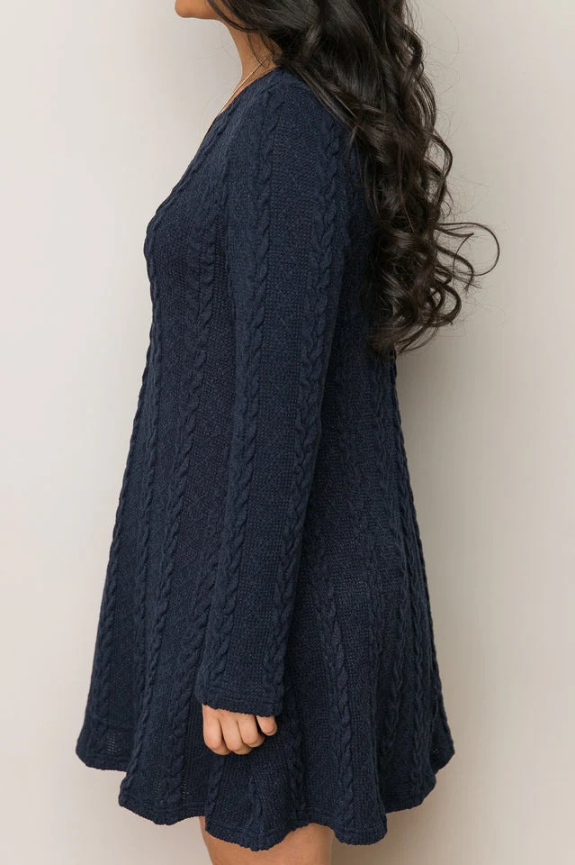 Plus Size Casual S-3XL Sweater Dress - Image 2