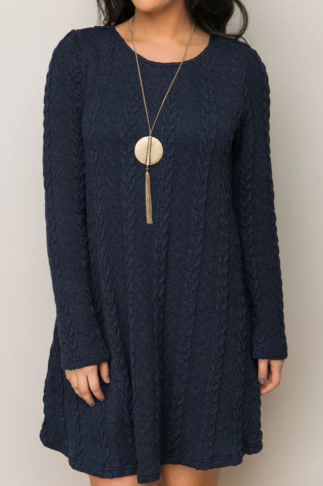 Plus Size Casual S-3XL Sweater Dress - Image 4