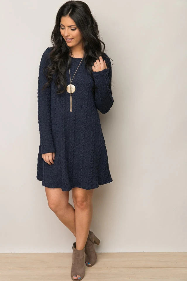 Plus Size Casual S-3XL Sweater Dress - Image 5