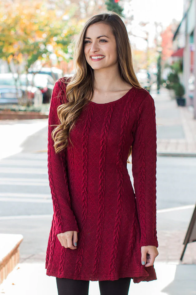 Plus Size Casual S-3XL Sweater Dress - Image 5