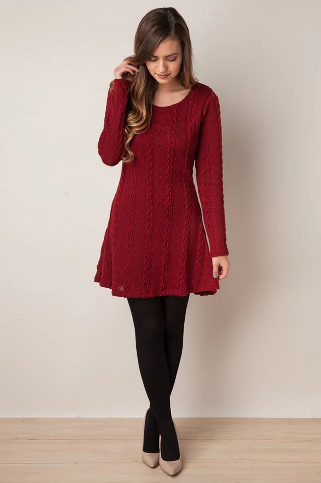 Plus Size Casual S-3XL Sweater Dress - Image 6