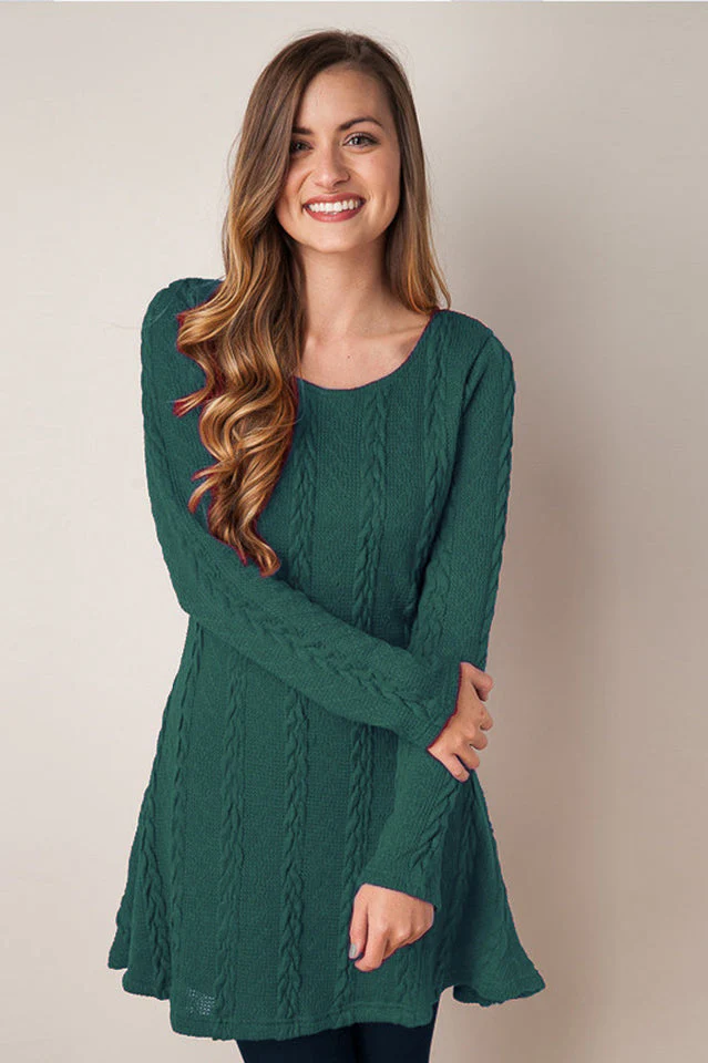 Plus Size Casual S-3XL Sweater Dress - Image 8