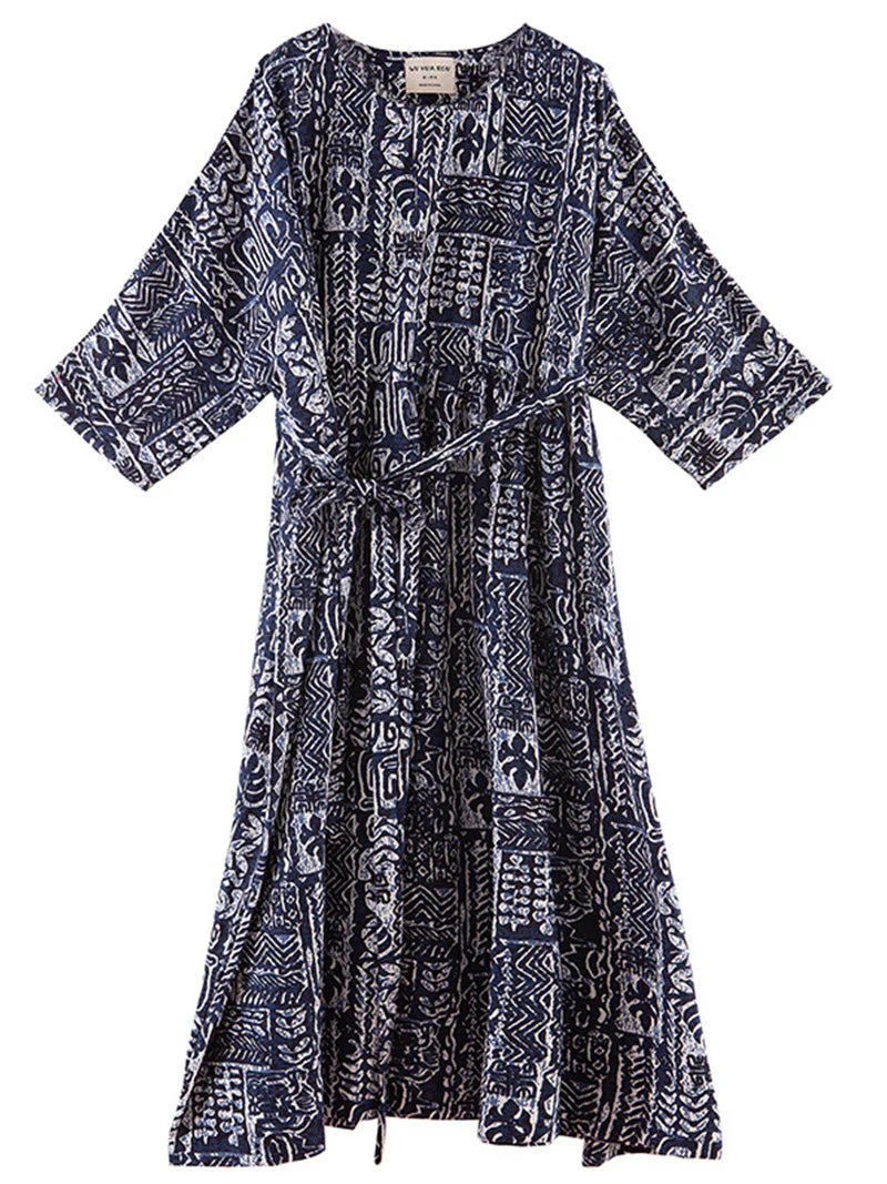 Power Of Black Tribal Print Cotton Smock Dress - Image 3