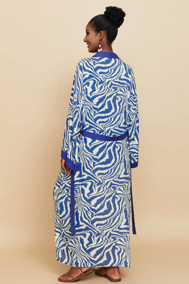 Print Belted Kimono Dress - Image 14