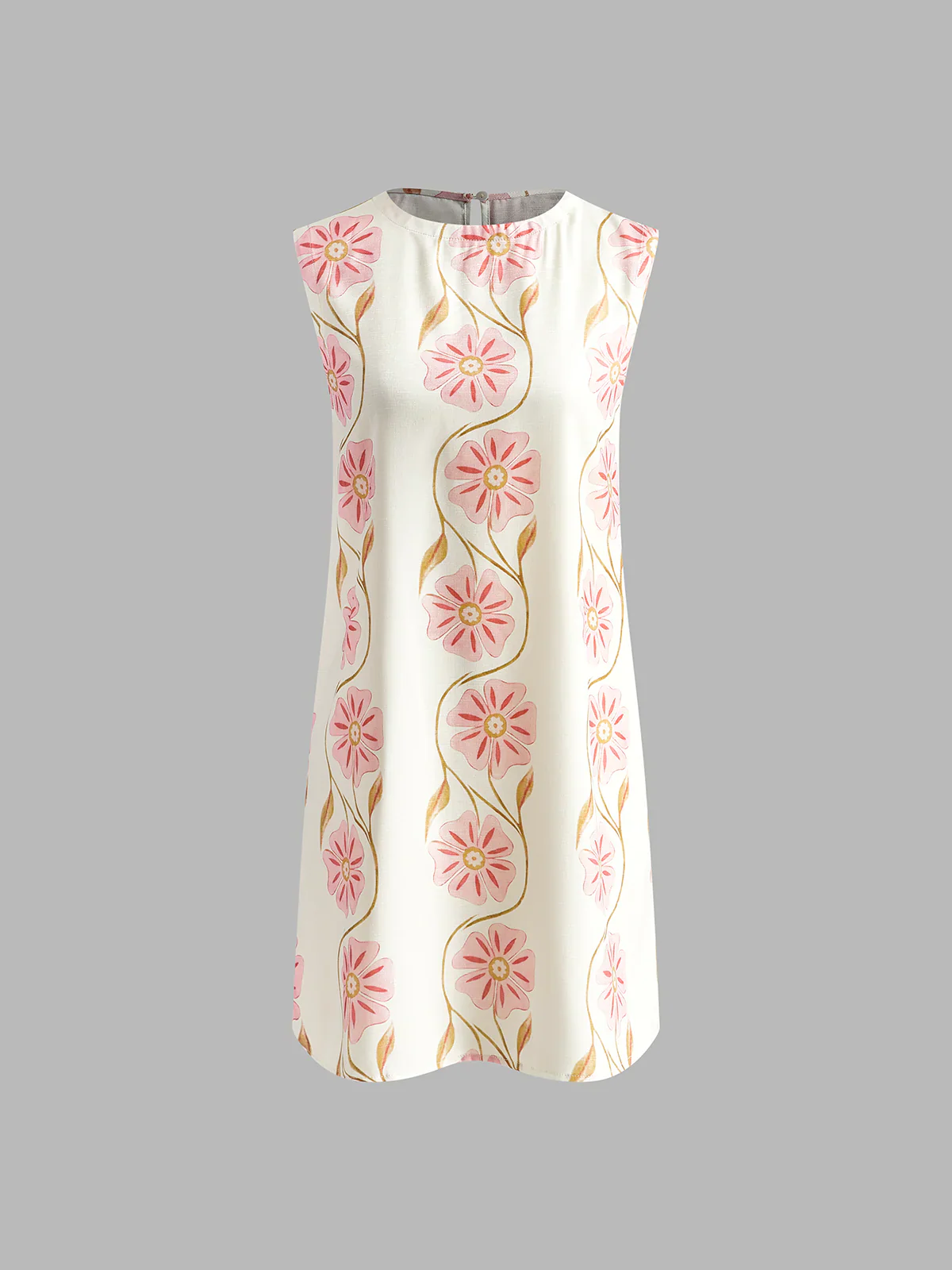 Print Sleeveless Short Dress - Image 3