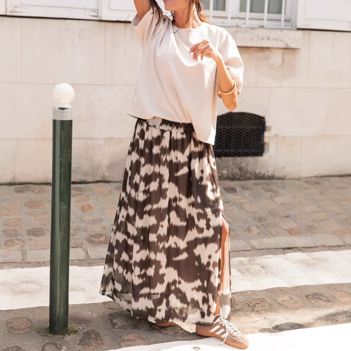 Printed Casual Mesh Dress - Image 4
