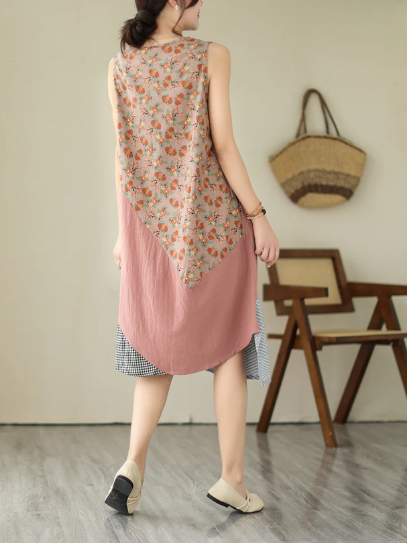 Pure Soul V-neck Middle Waist Midi Dress - Image 4