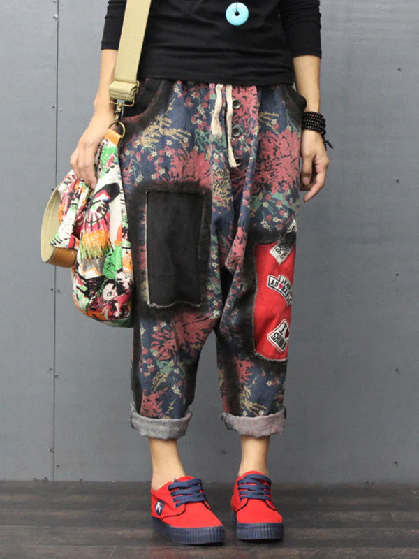Rakel Printed Patched Trouser Pants - Image 3